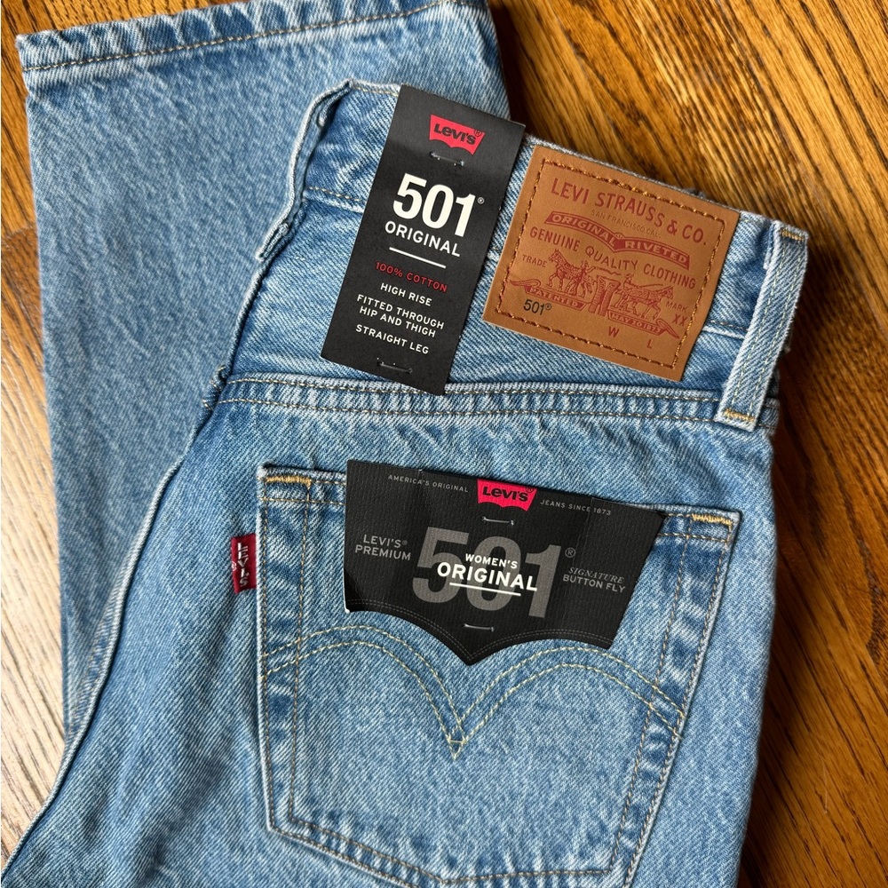 Levi's Women’s Light Blue 501 Original Straight Jeans